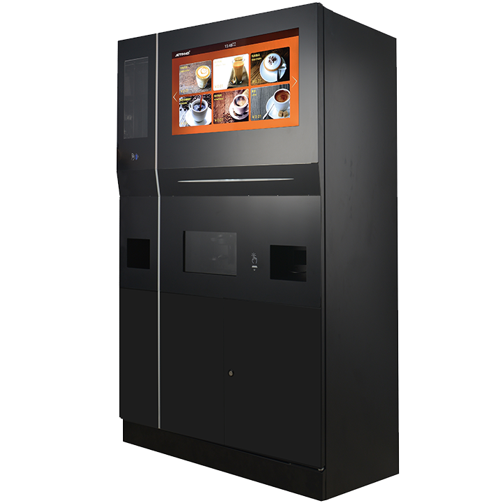 Máquina de venda automática de café com dispensador de copos
