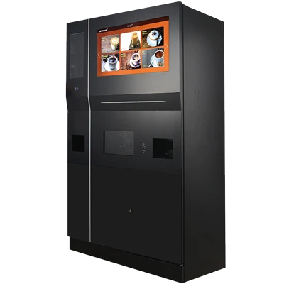 Máquina de venda automática de café com dispensador de copos